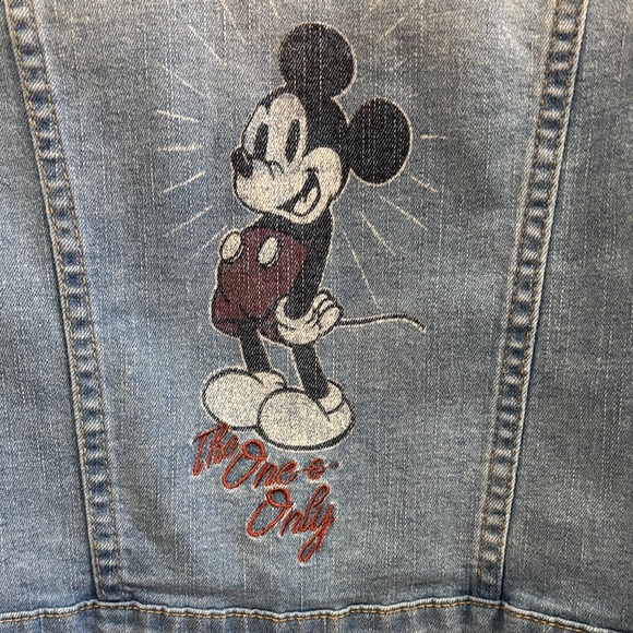 Disney Kids Mickey Mouse Light Blue Denim Jacket - Picture 6 of 8